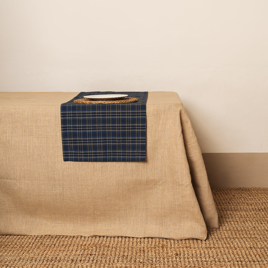 Camino de mesa tela Escocesa Azul