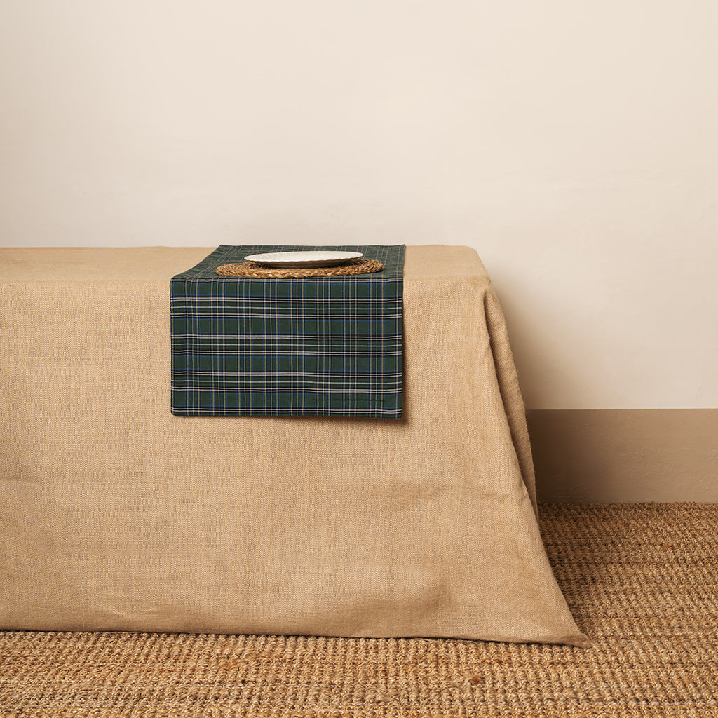 Camino de mesa tela Escocesa Verde
