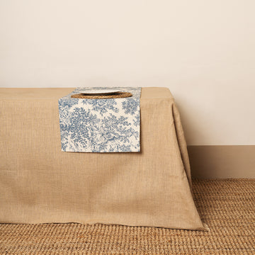 Camino de mesa tela Toile de Jouy Azul