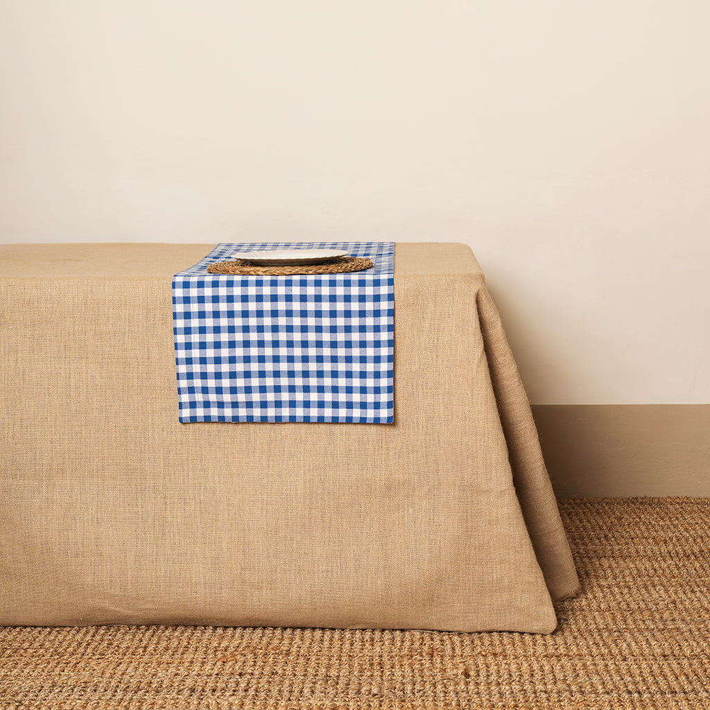 Camino de mesa Vichy cuadro Azulón