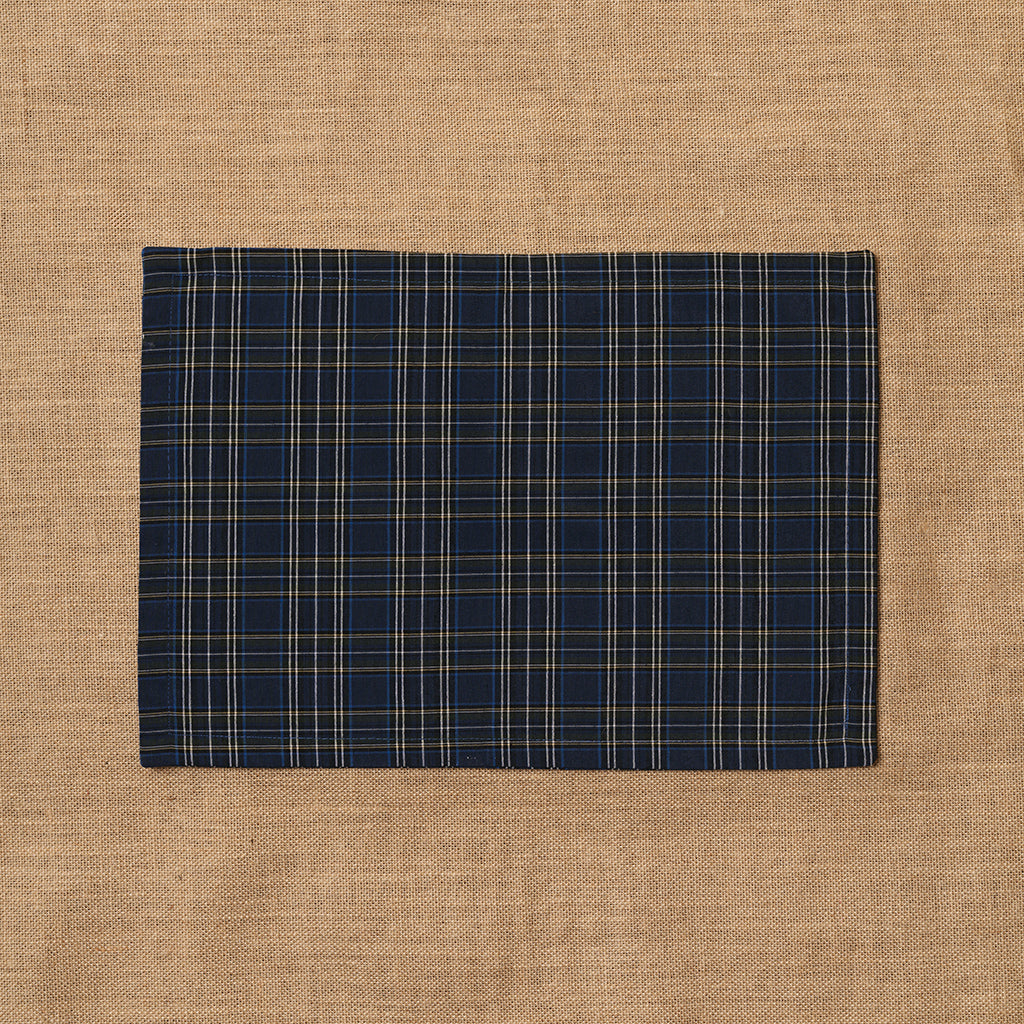 Individual Tela Escocesa Azul