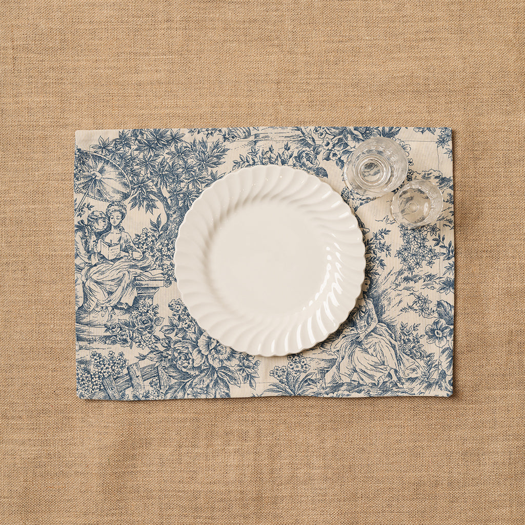 Individual Toile de Jouy Azul