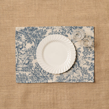 Individual Toile de Jouy Azul