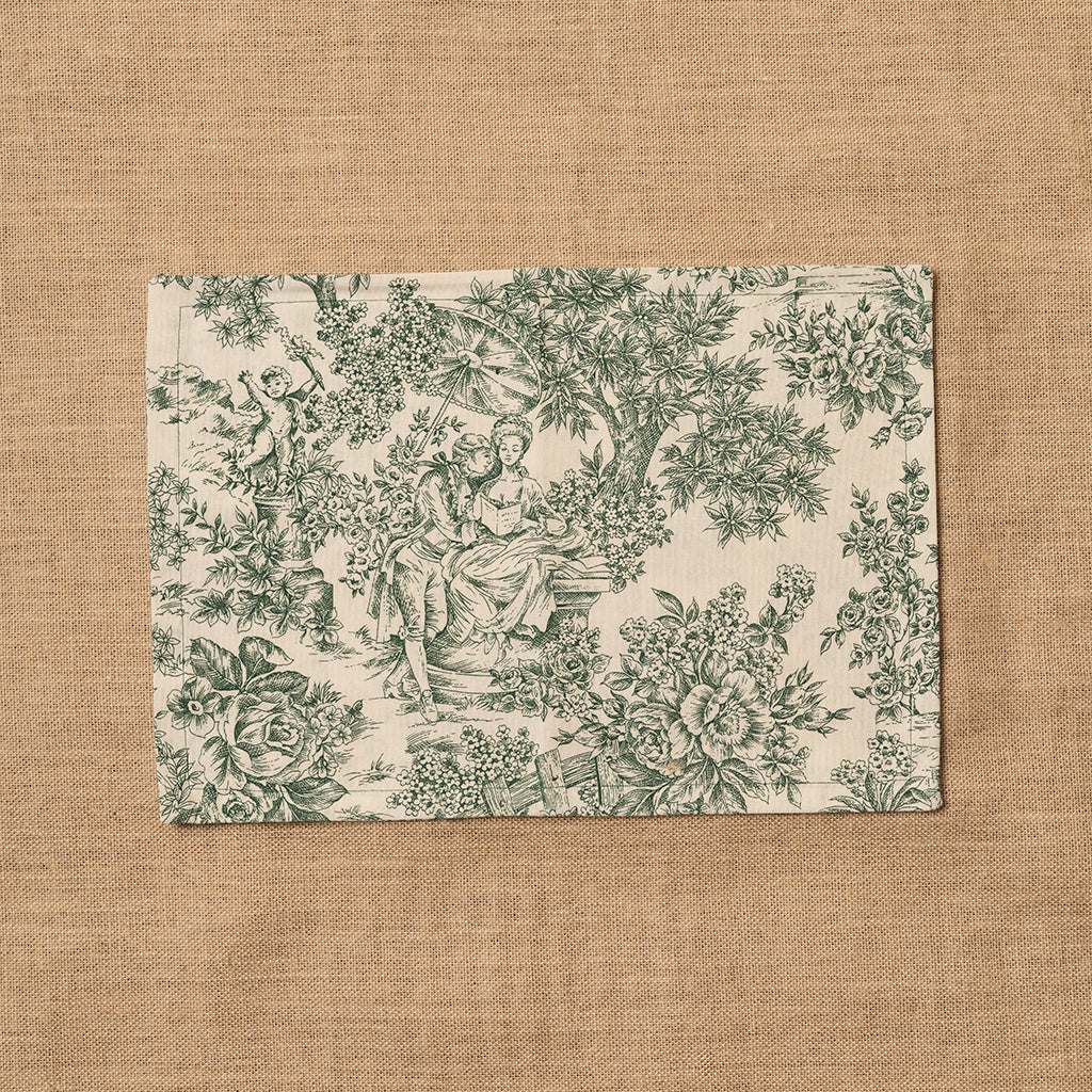 Individual Toile de Jouy Verde