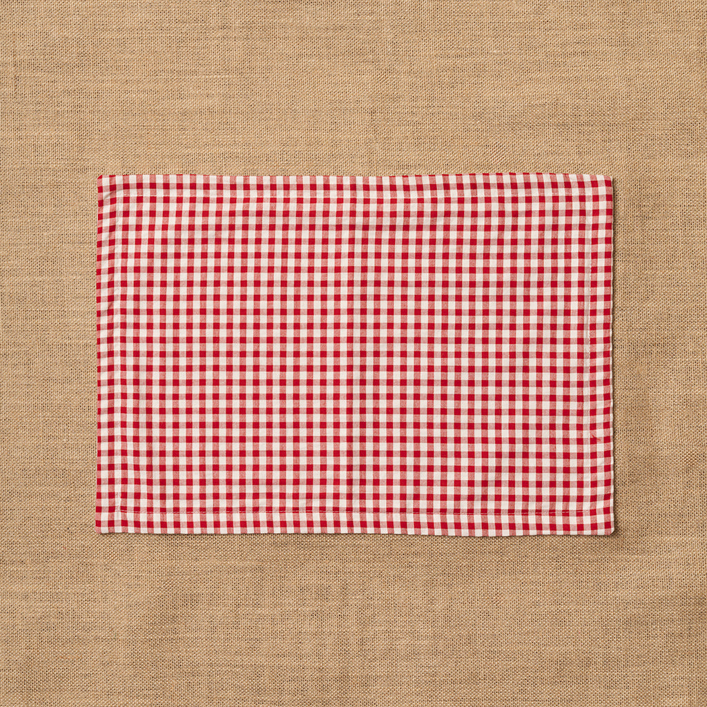 Individual Vichy cuadro Rojo