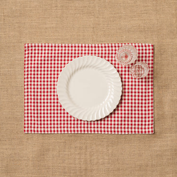 Individual Vichy cuadro Rojo