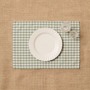 Individual Vichy cuadro Verde Mar