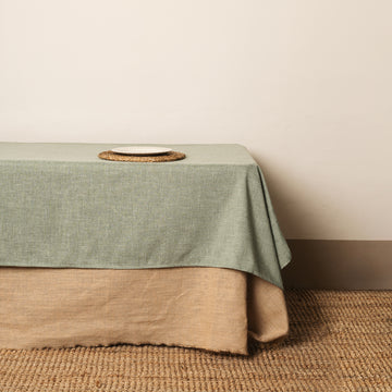 Pack Mantel verde jaspeado + Servilletas verde jaspeado