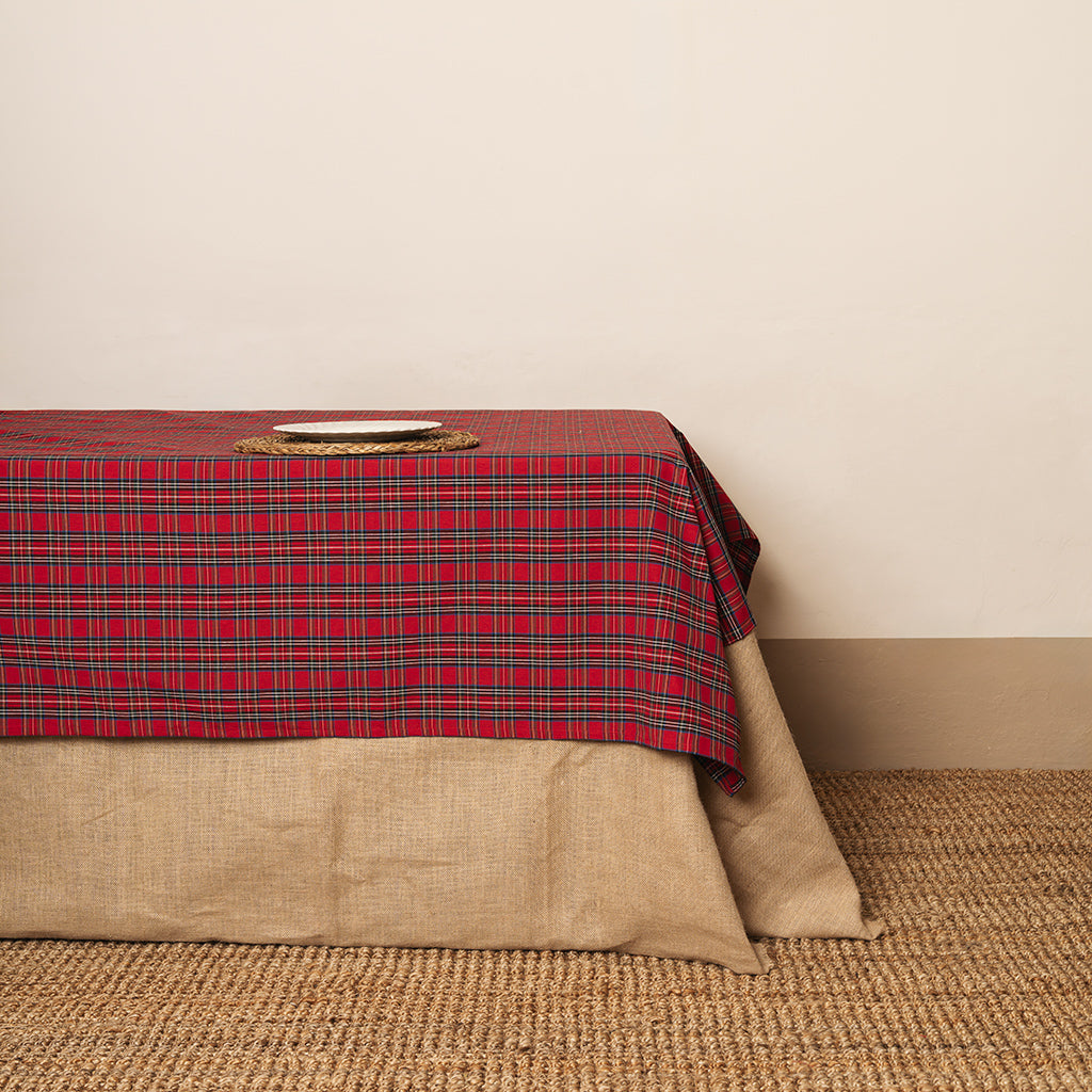 Mantel Tela Escocesa Tartán Rojo