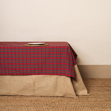 Mantel Tela Escocesa Tartán Rojo