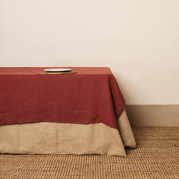 Mantel 100% Lino Rojizo