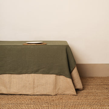 Mantel 100% Lino Verde bosque