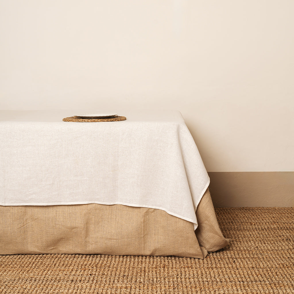 Mantel 100% Lino Blanco-Crudo