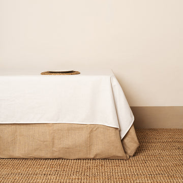 Mantel Lino mezclado Blanco Crudo