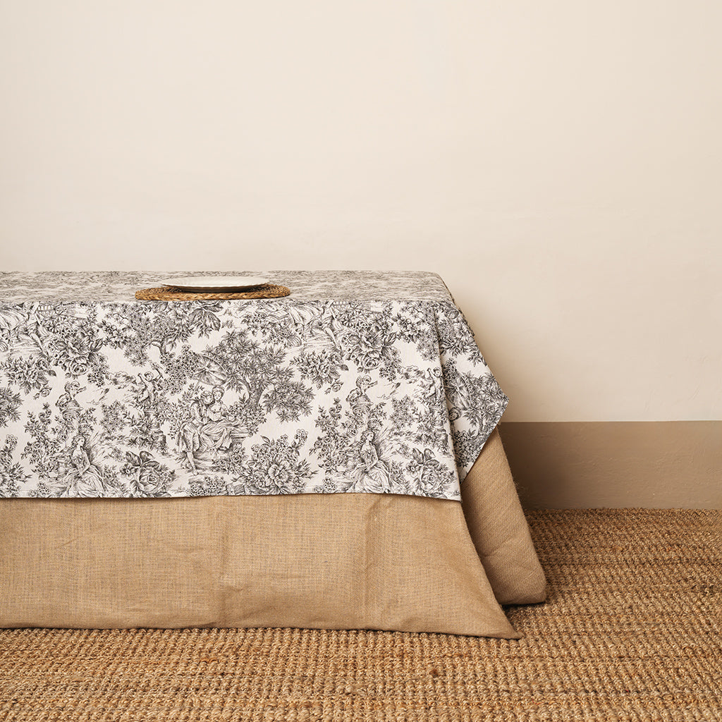 Mantel Toile de Jouy blanco-negro