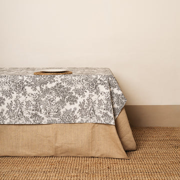 Mantel Toile de Jouy blanco-negro