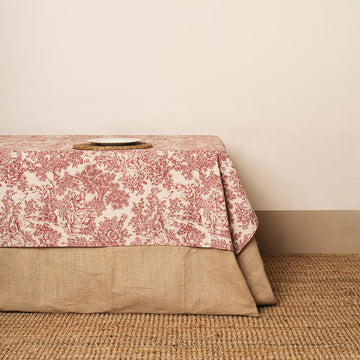 Mantel Toile de Jouy rojizo