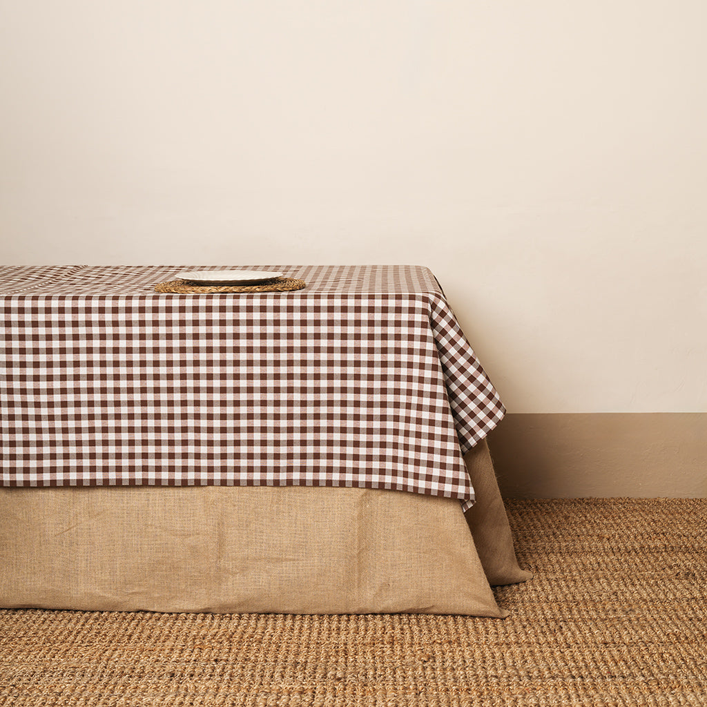 Mantel Vichy marrón