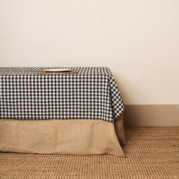 Mantel Vichy blanco-negro