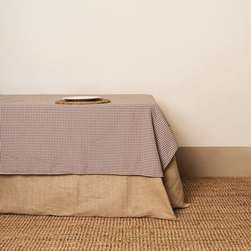 Mantel Vichy pequeño marrón