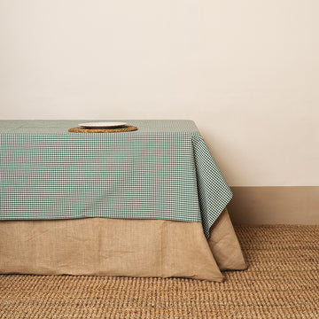 Mantel Vichy pequeño verde botella