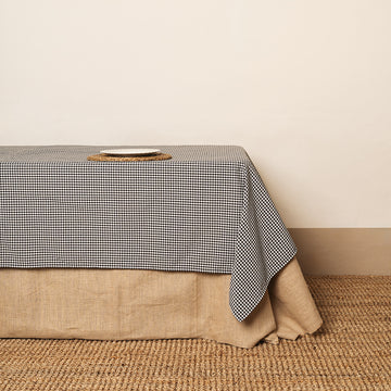 Mantel Vichy pequeño blanco-negro