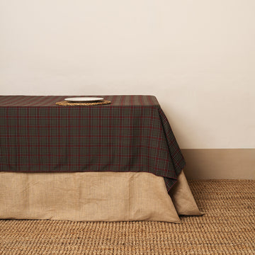 Mantel Tela Escocesa Tartán Verde Carruaje