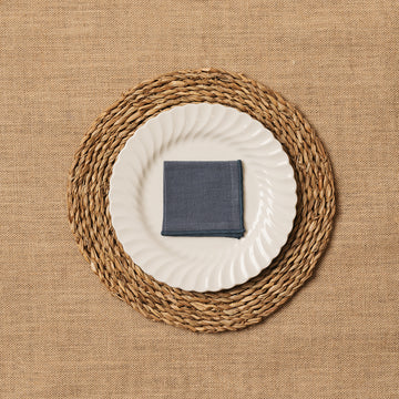 Servilleta de Cocktail Lino mezclado Azul-Gris