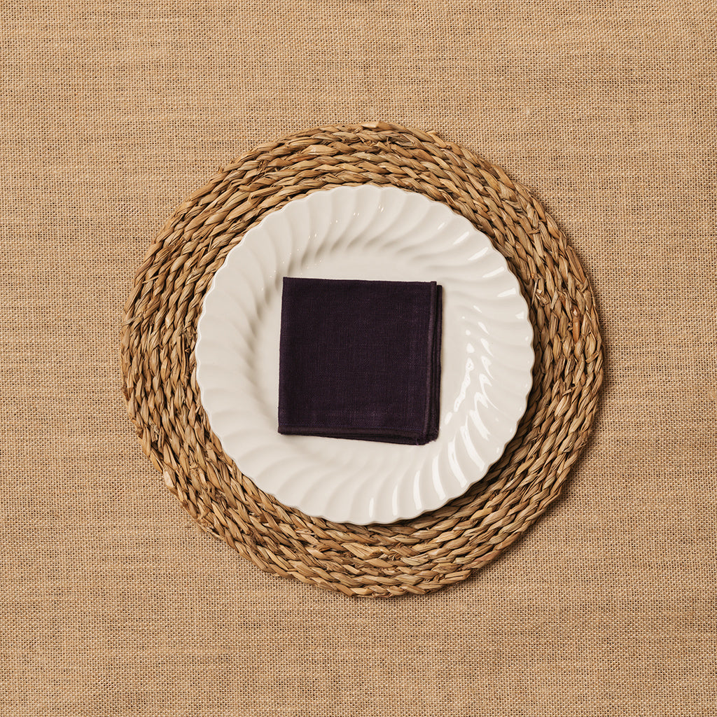 Servilleta de Cocktail Lino mezclado Morado