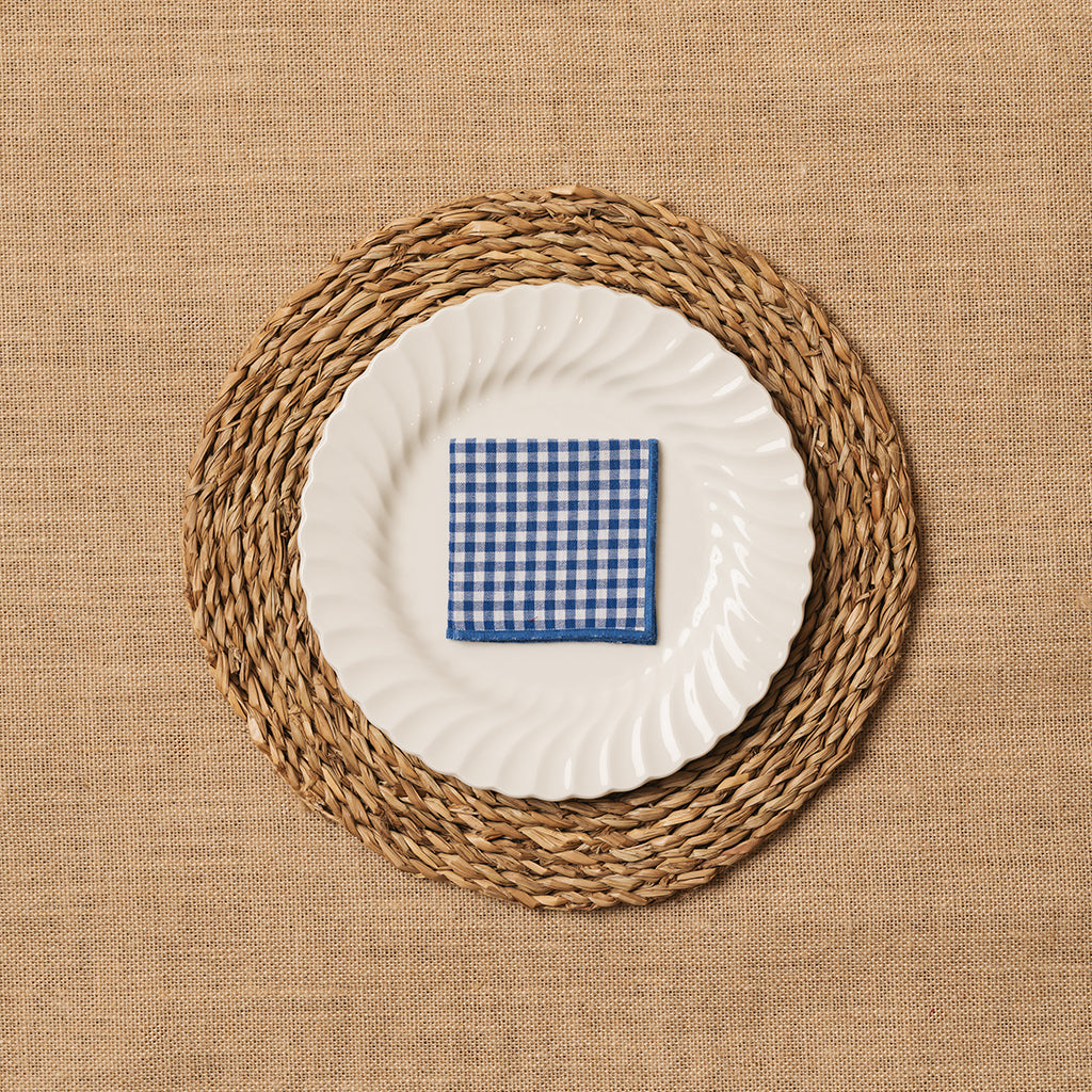 Vichy small square cocktail napkin