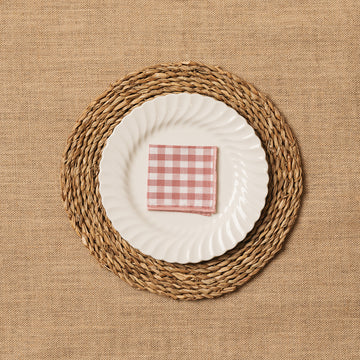 Vichy square cocktail napkin