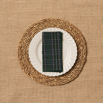 Servilleta Mesa Tela Escocesa Tartán verde