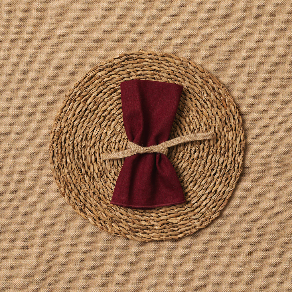 Servilleta Mesa Lino mezclado Granate