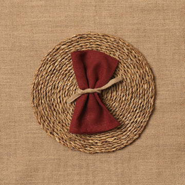 Servilleta Mesa 100% Lino Rojizo