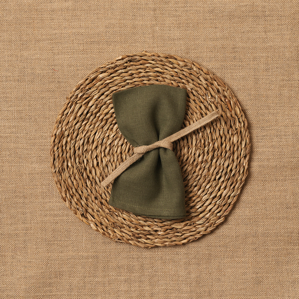 Servilleta Mesa 100% Lino Verde Bosque