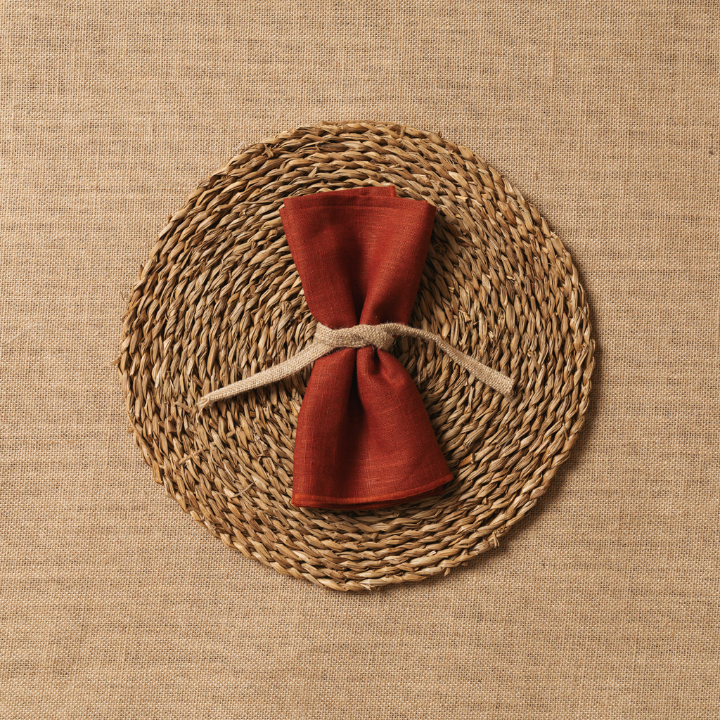 Servilleta Mesa Lino mezclado Teja