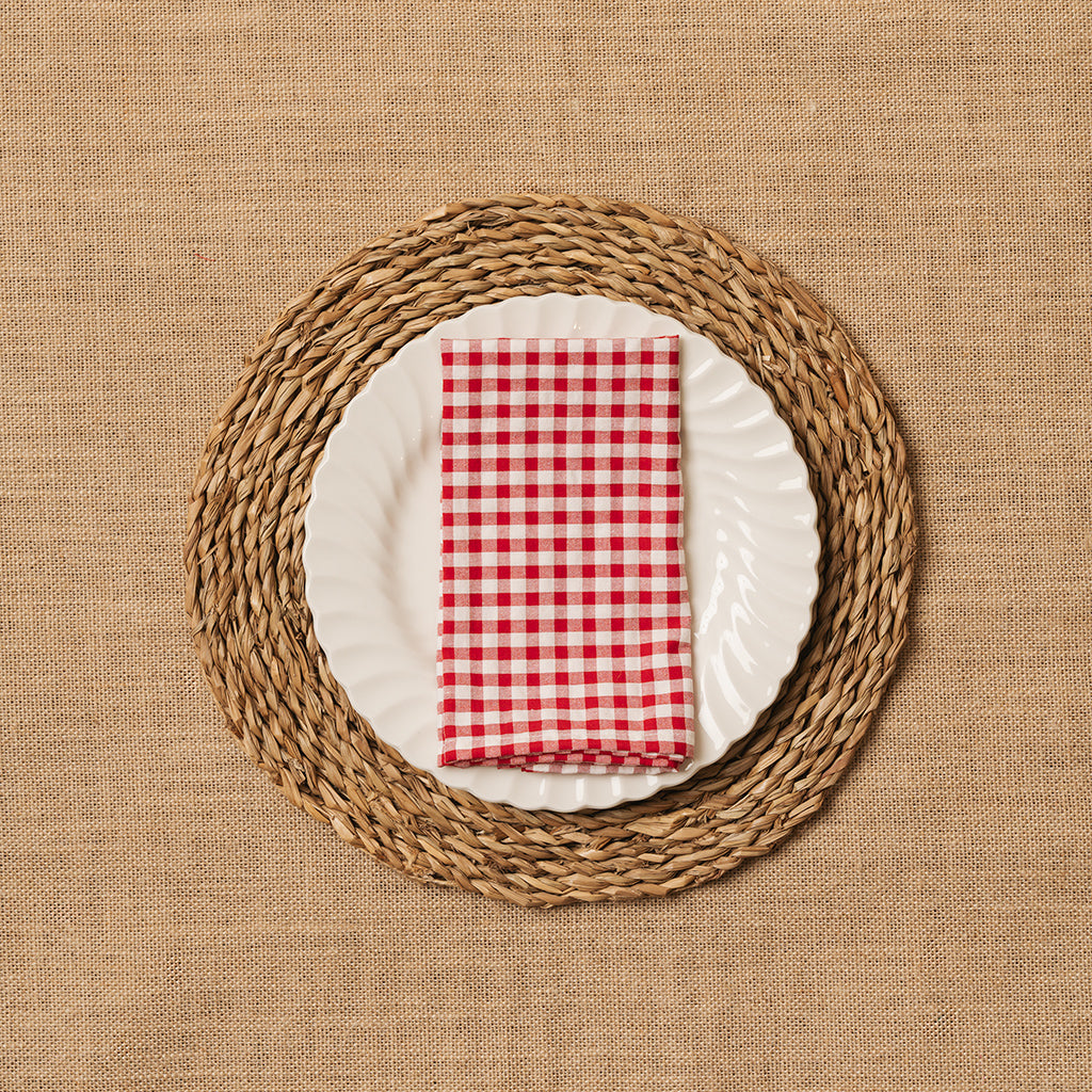 Servilleta Mesa Vichy cuadro rojo