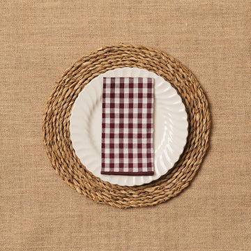 Servilleta Mesa Vichy cuadro granate