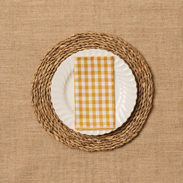 Servilleta Mesa Vichy cuadro mostaza