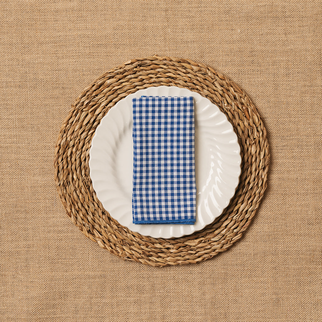 Servilleta Mesa Vichy cuadro pequeño Azulón
