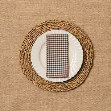 Servilleta Mesa Vichy cuadro pequeño Marrón
