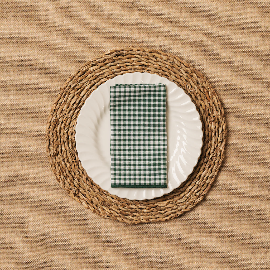 Servilleta Mesa Vichy cuadro pequeño Verde Botella