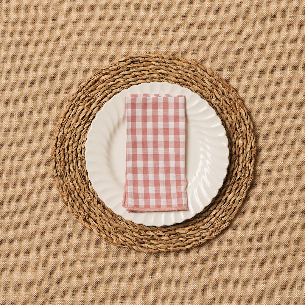 Servilleta Mesa Vichy cuadro rosa