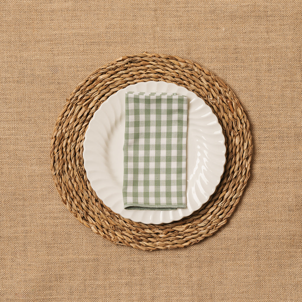 Servilleta Mesa Vichy cuadro verde mar