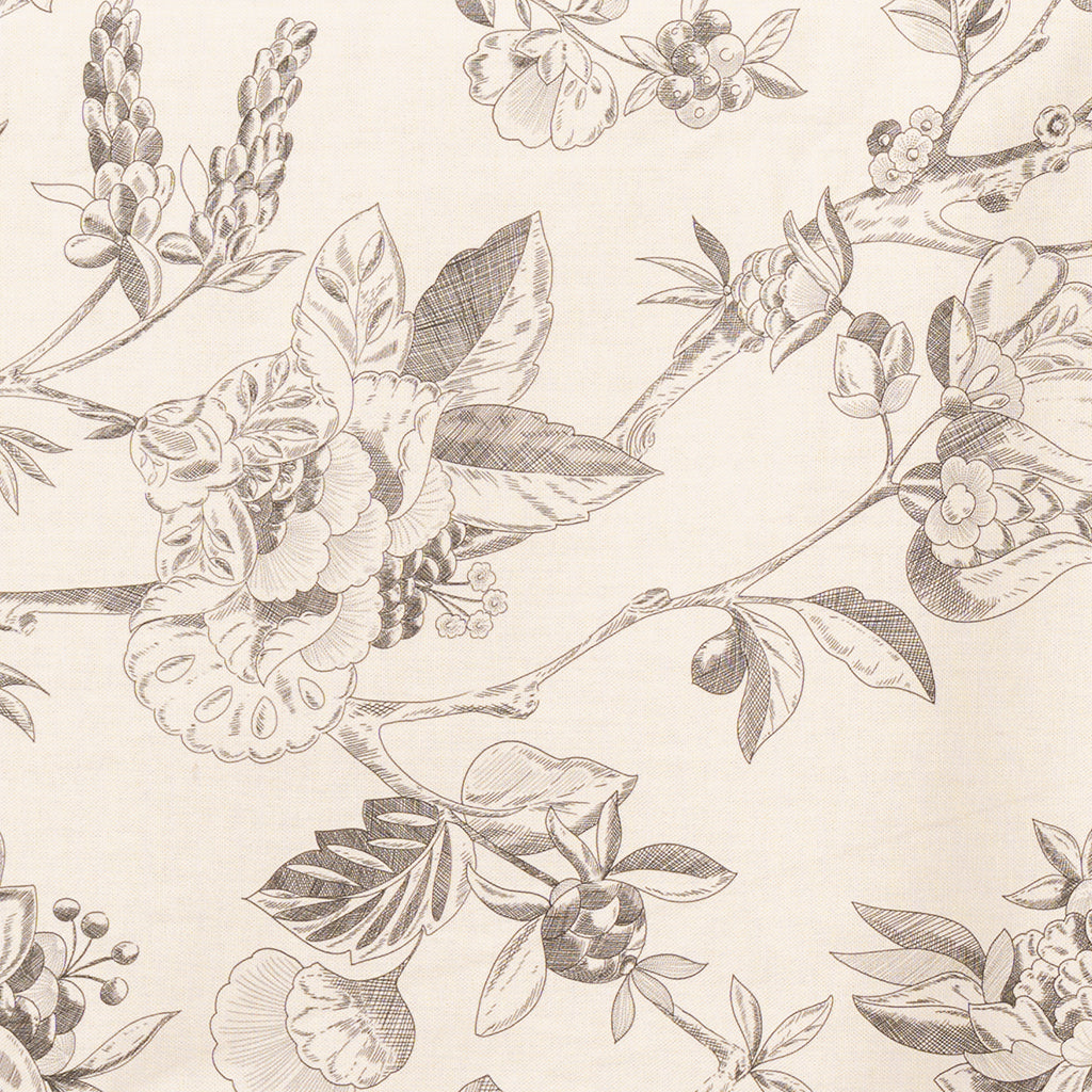 Mantel de Flores grises sobre fondo crema