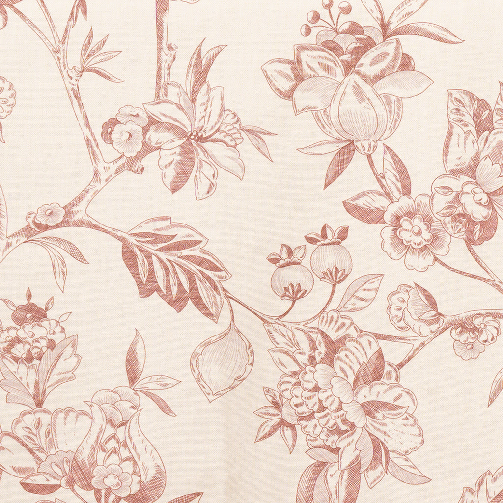 Mantel de Flores rojizas sobre fondo crema