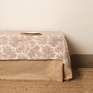 Mantel Toile de Jouy marron